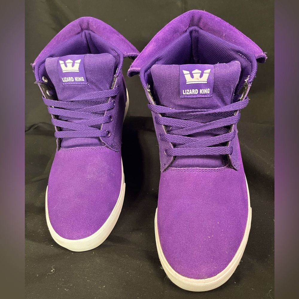 SUPRA Lizard King PASSION Shoes Purple White Skateboard Sneakers